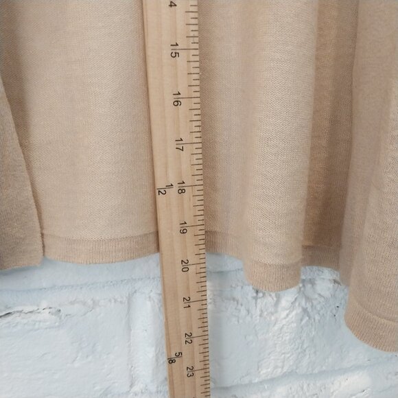 Lane Bryant Lightweight Beige Cropped Cardigan Womens 18 20 Sweater Linen Blend. - Picture 5 of 5